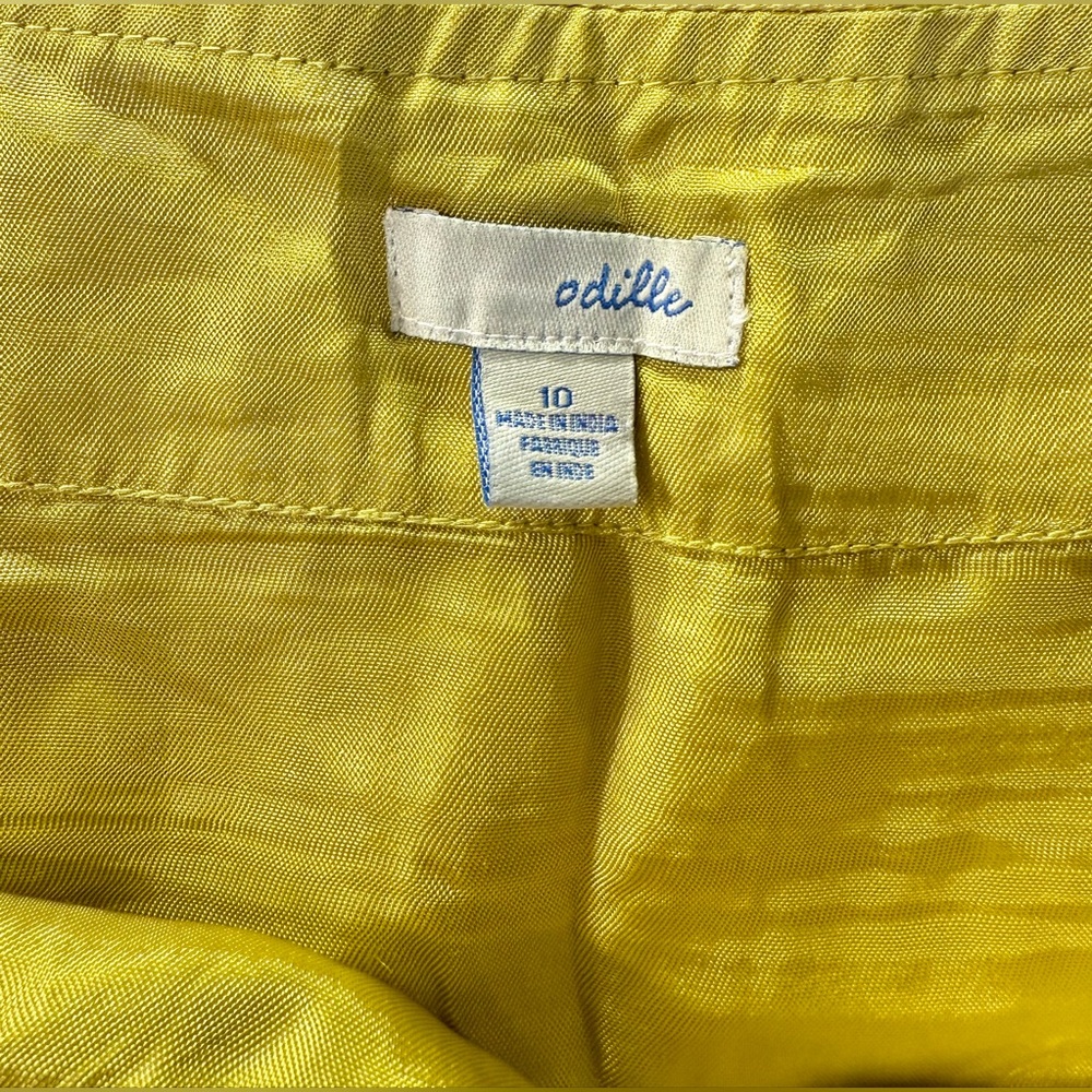 ANTHROPOLOGIE || ODILLE Sequined Peony Lore Skirt Pink and Yellow - Size 10 - Picture 7 of 8